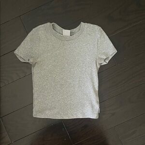Aritzia Light Gray Short Sleeve Tee